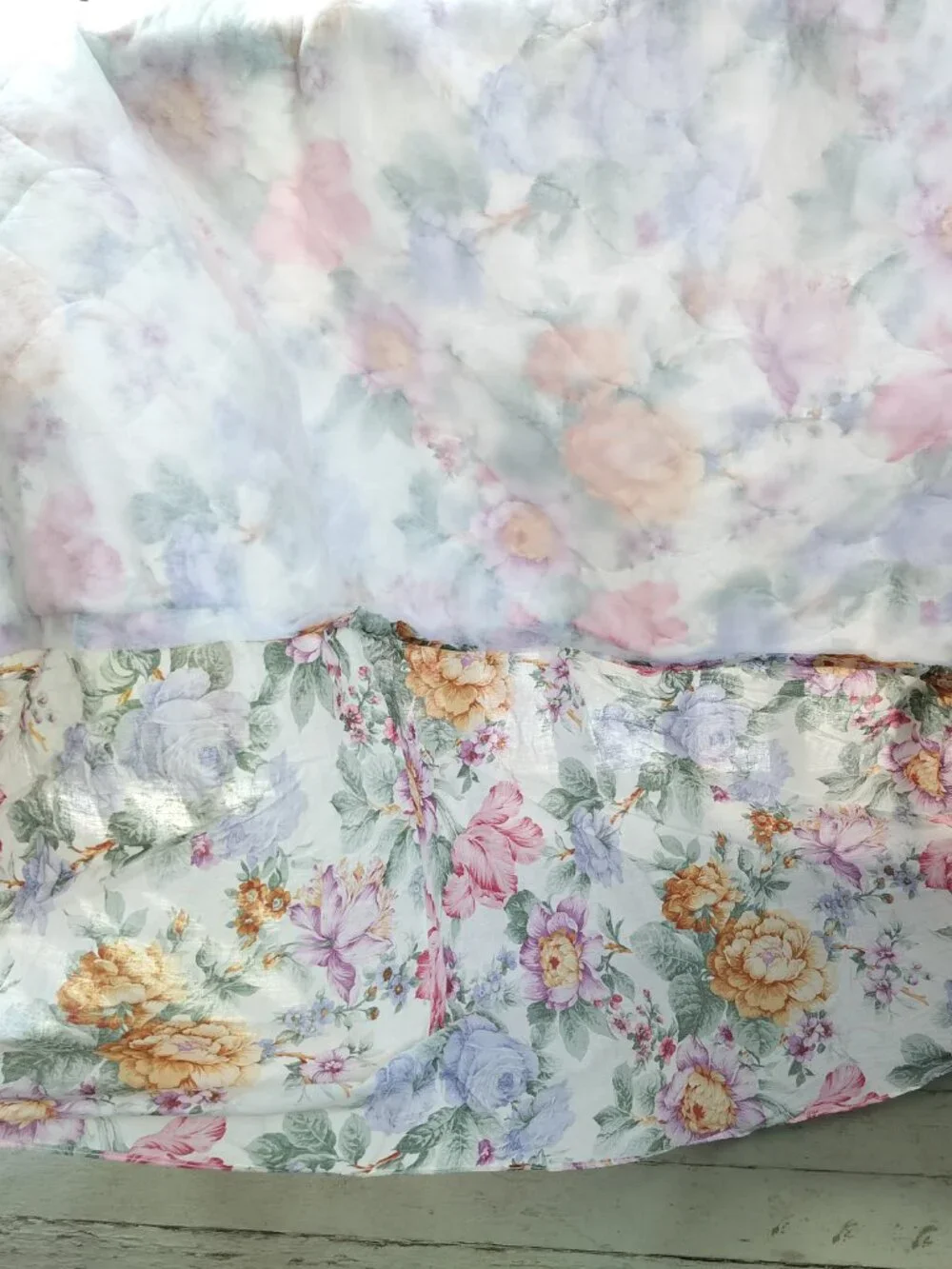 Vintage Twin Floral Bedspread
